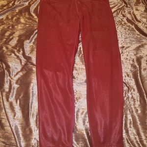 Red leggings